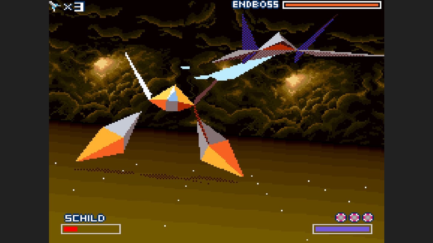 StarwingAuf dem finalen Planeten Venom wartet dieser knifflige Bossgegner. Das Ungetüm sieht klobig aus, ist aber ziemlich beweglich.