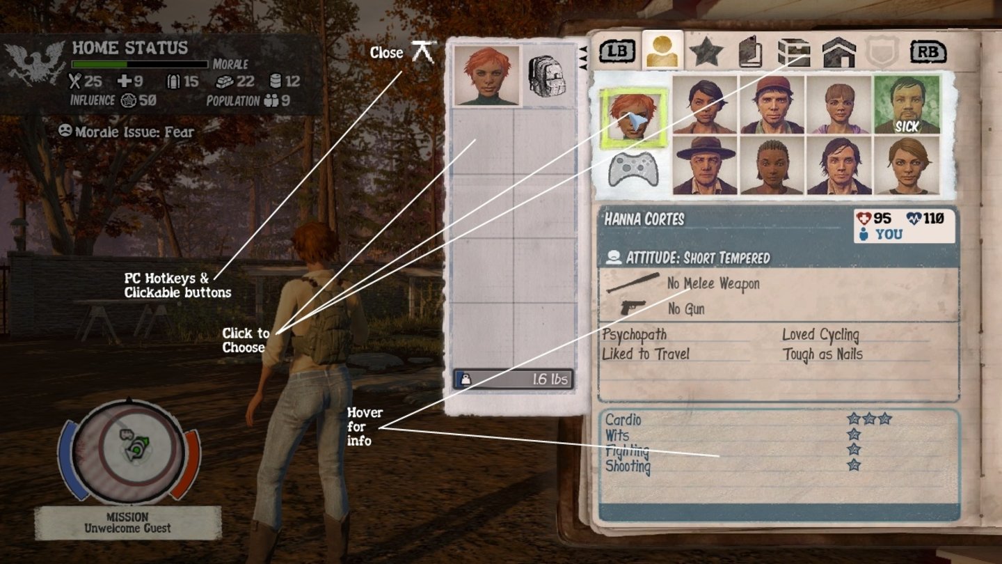 State of Decay - Maus-Tastatur-Support