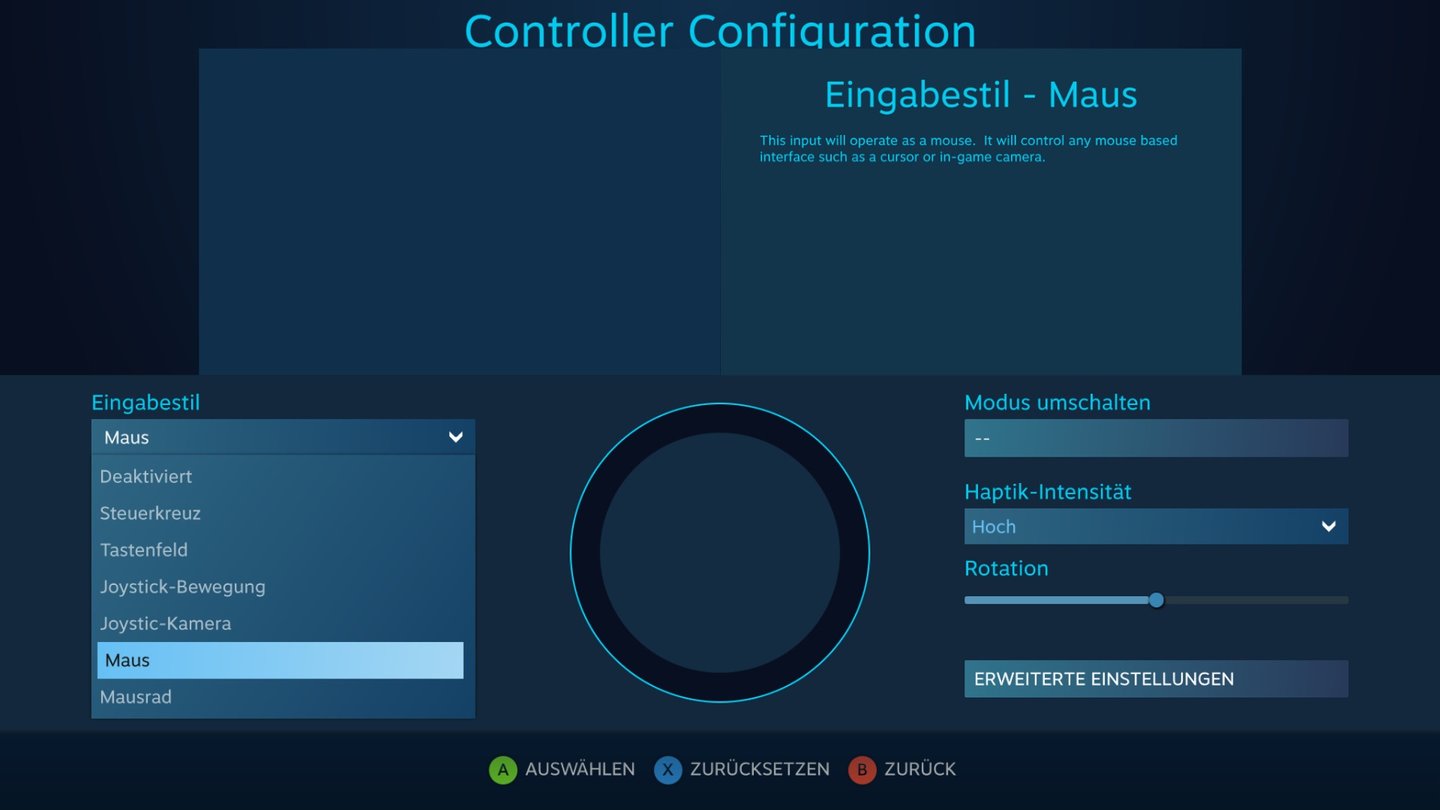 Steam Controller UI