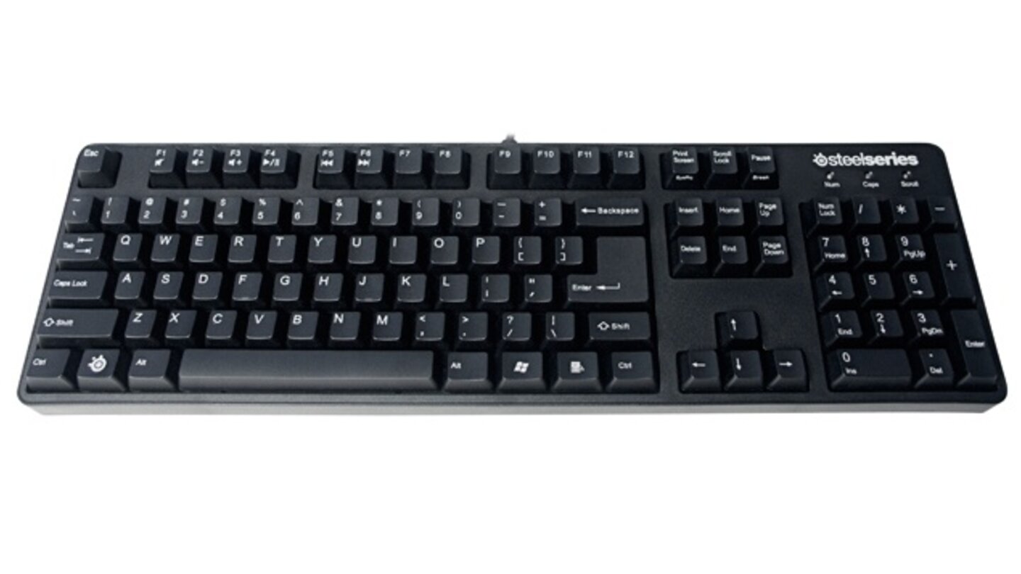 Das schnörkellose Design der Steelseries G6v2 erinnert an klassische Tastaturen der Achtziger-Jahre.