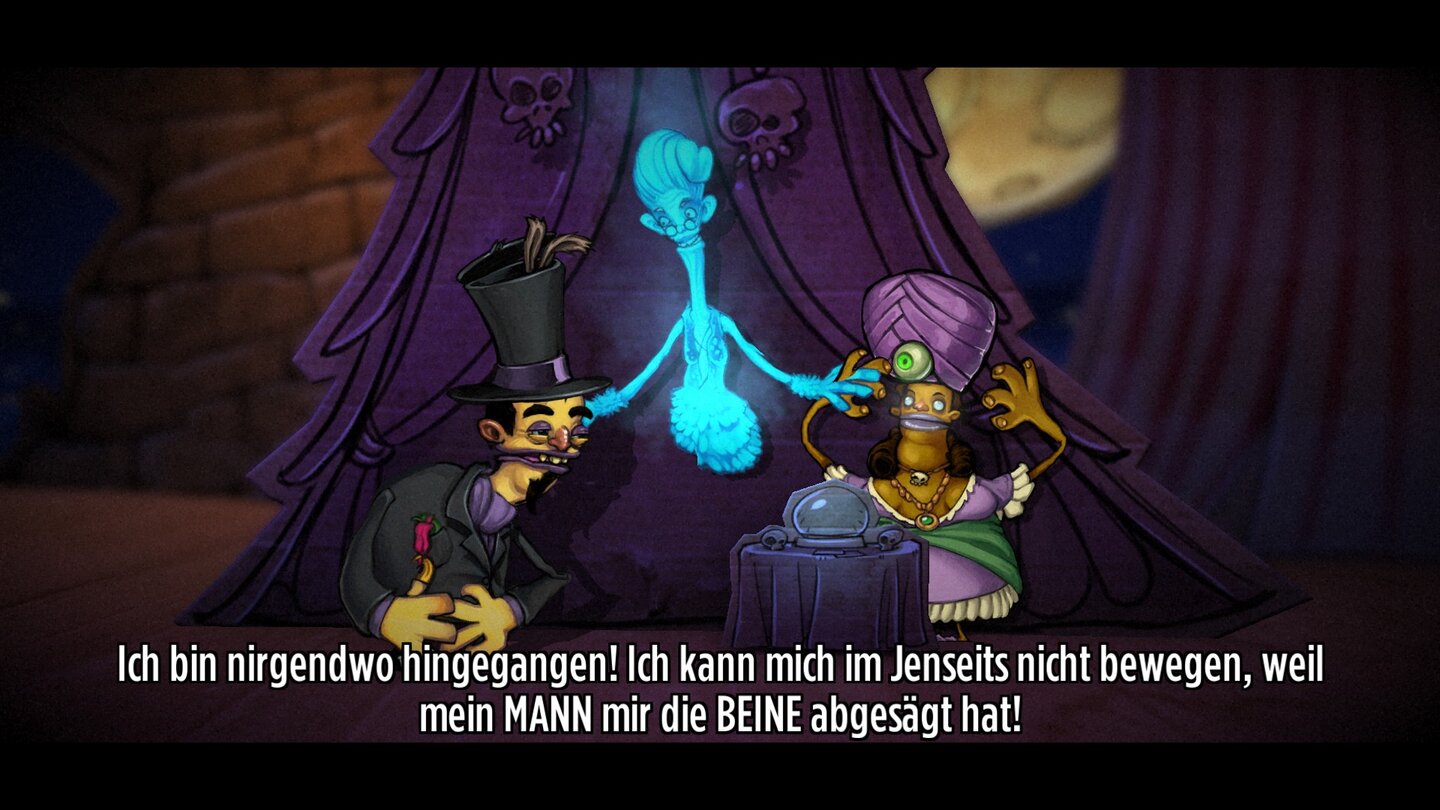 Stick it to the Man!Der bizarre Humor trägt das Spiel und ist der primäre Grund, Stick it to the Man! zu spielen.