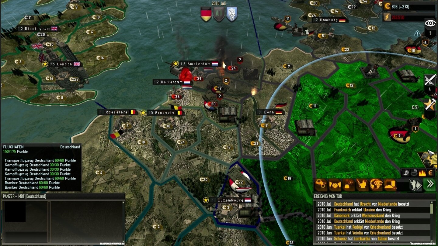 Storm: Frontline NationIm Strategie-Modus verschaffen wir uns einen Überblick und planen den nächsten Angriff.