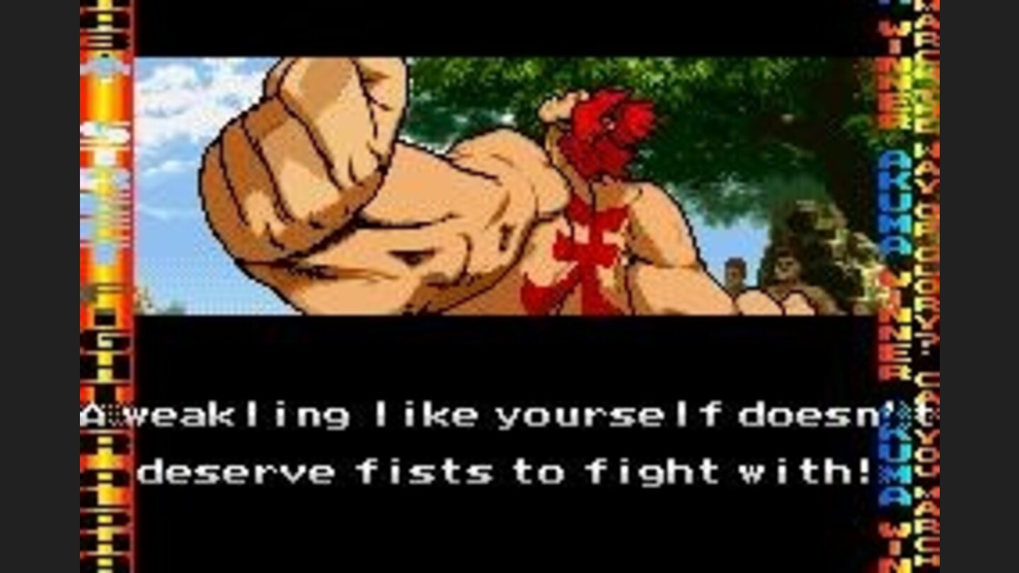 After the fight, your fighter say some words...