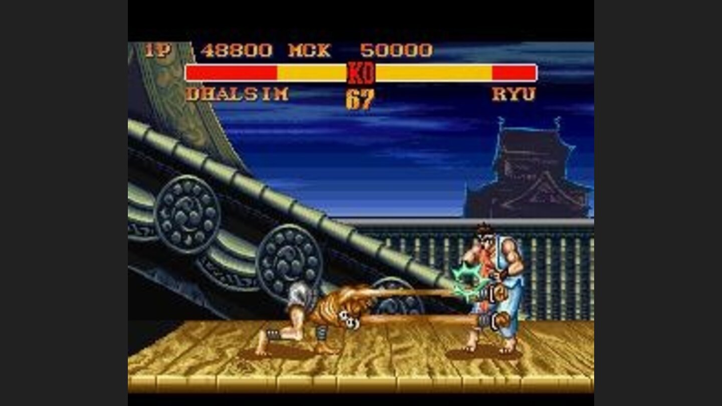 The power of Yoga is showed in Dhalsims long (and bloody) arms!