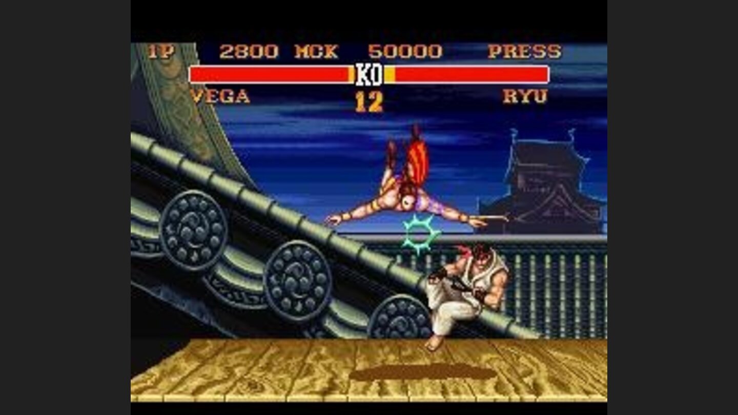 Vega, the ninjitsu master, attacking Ryu with your aerial move.