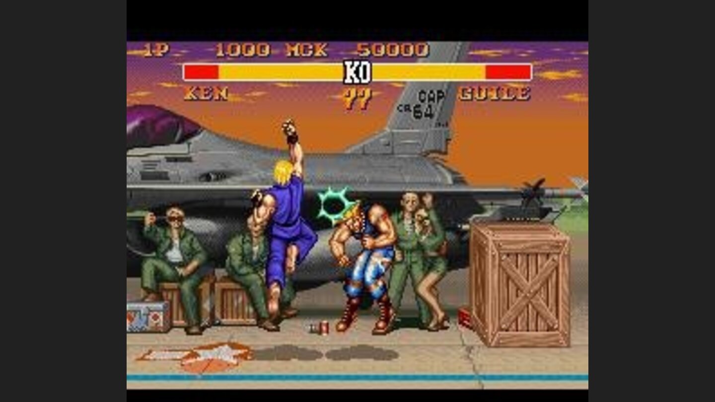 Ken in action with his Shoryuken.
