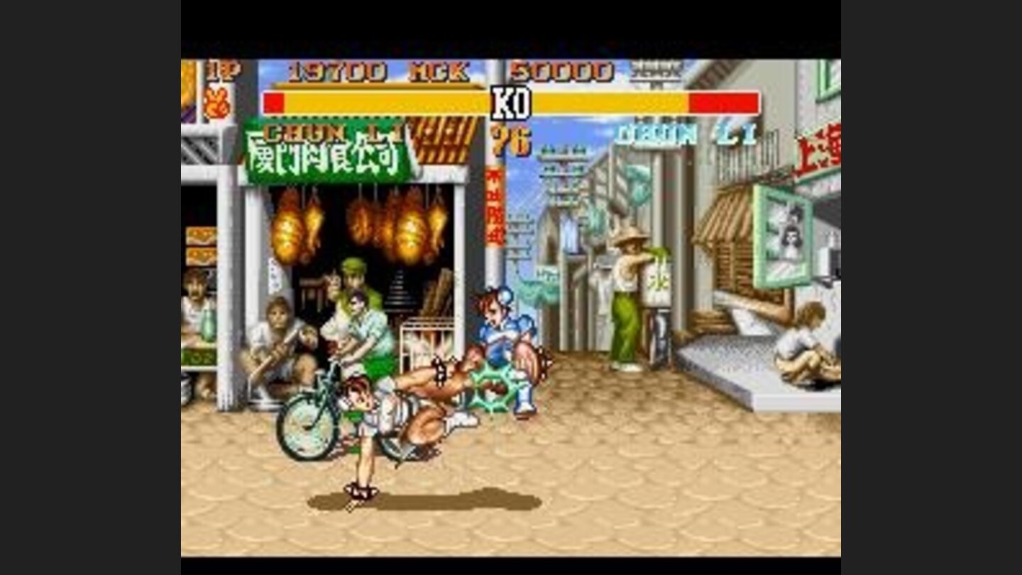 Chun-Li gives a sweep in... Chun-Li!