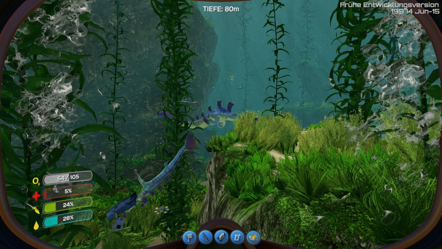 SubnauticaIm Seetang-Wald verstecken sich viele Raubfische, um die wir lieber einen großen Bogen machen.