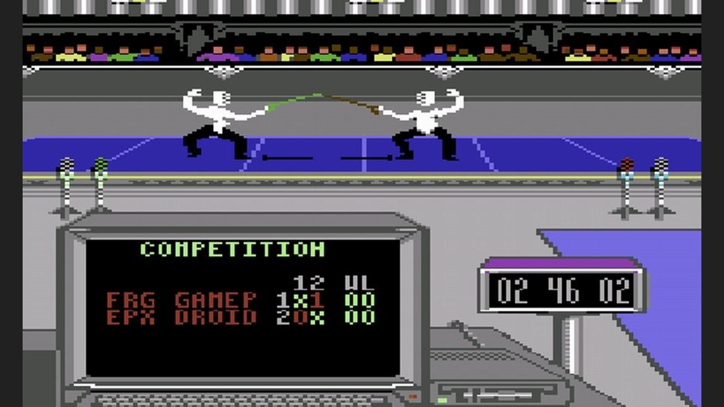 Summer Games 2Das Fechten hat in der Theorie viel Tiefgang. Praktisch fuchteln wir wild mit dem Degen herum – Hauptsache, man sticht entschlossen zu.