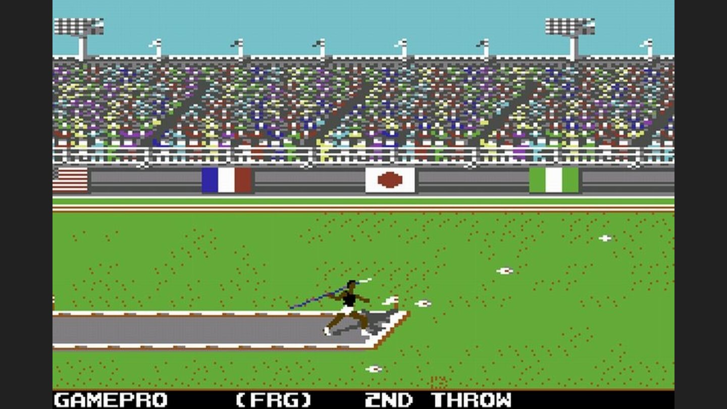 Summer Games 2Eine Traumdisziplin: Binnen Sekunden erlernt, aber dennoch schwer zu meistern. Denn nur der richtige Winkel lässt den Speer weit fliegen.