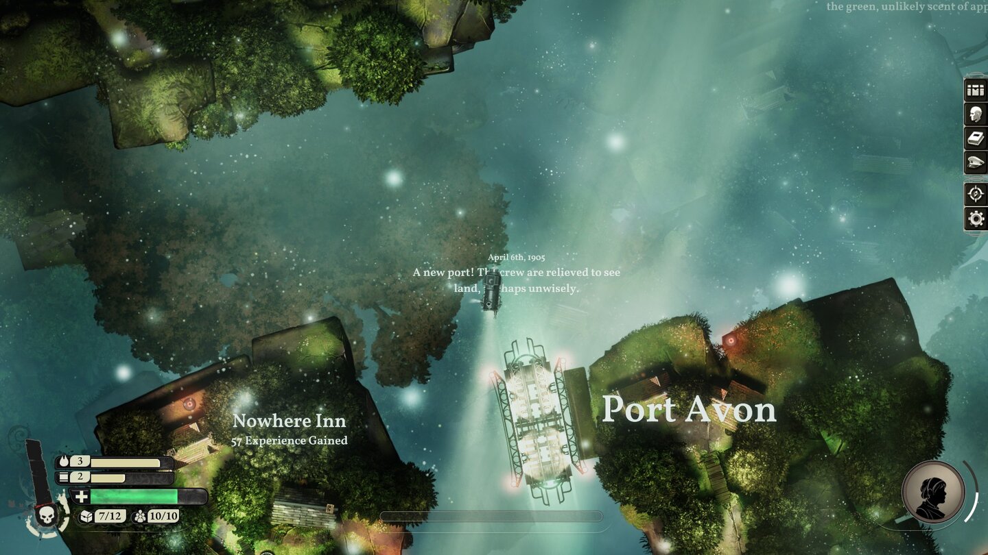 Ein neuer Hafen bedeutet immer neue Hoffnung: Hier gibt es Vorräte, Geschichten, Reparaturen, Crew-Mitglieder, Handelsmöglichkeiten und mehr.