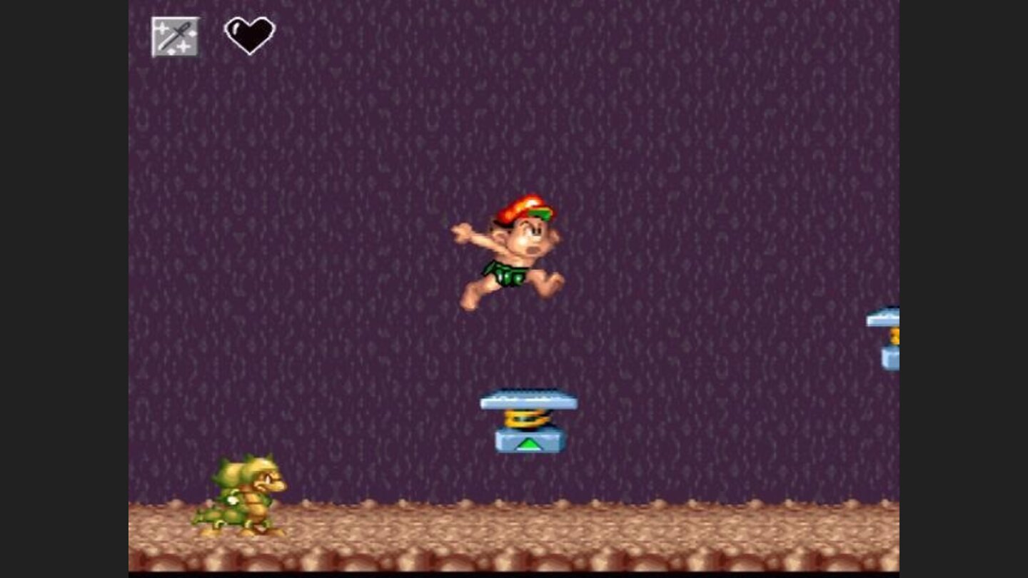 Jumping high, leaving those pesky turtle-like thingies wait for me in vain