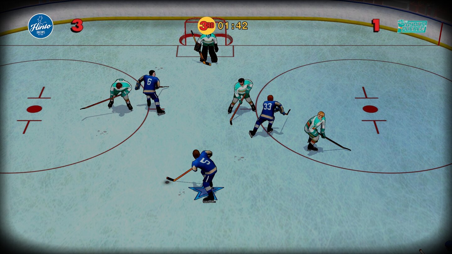 Super Blood HockeyEin weiteres retroeskes Eishockeyspiel für den PC: Bush Hockey League gilt als Reminiszenz zum 1977 erschienenen Film Schlappschuss.