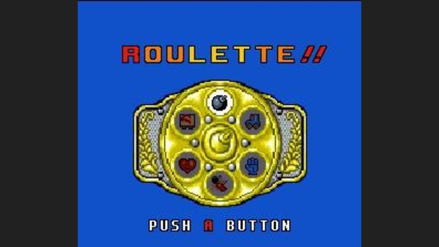 After winning the battle, spin the roulette and press A Button to select a random item!