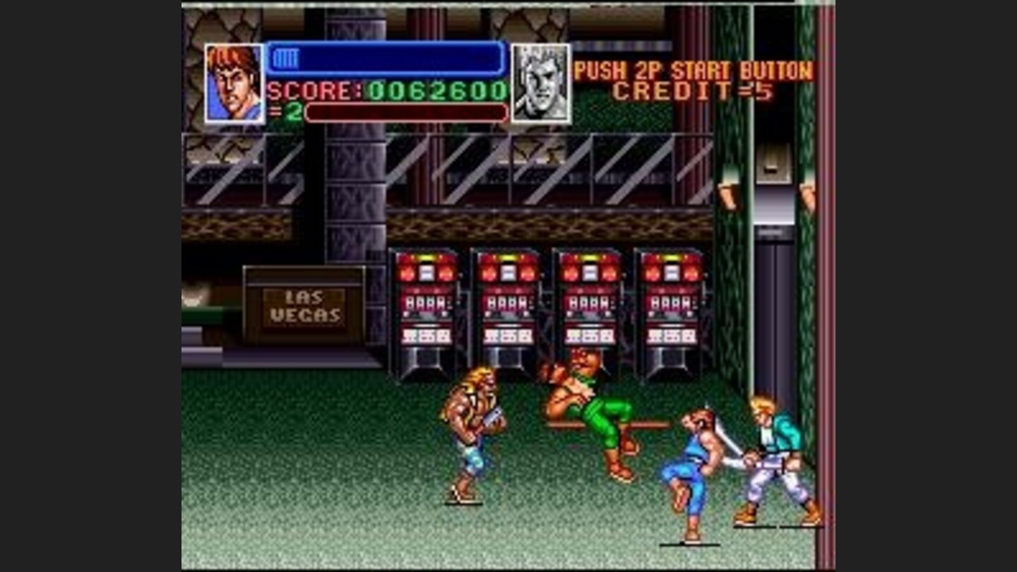 Inside the casino, fighting a clone!