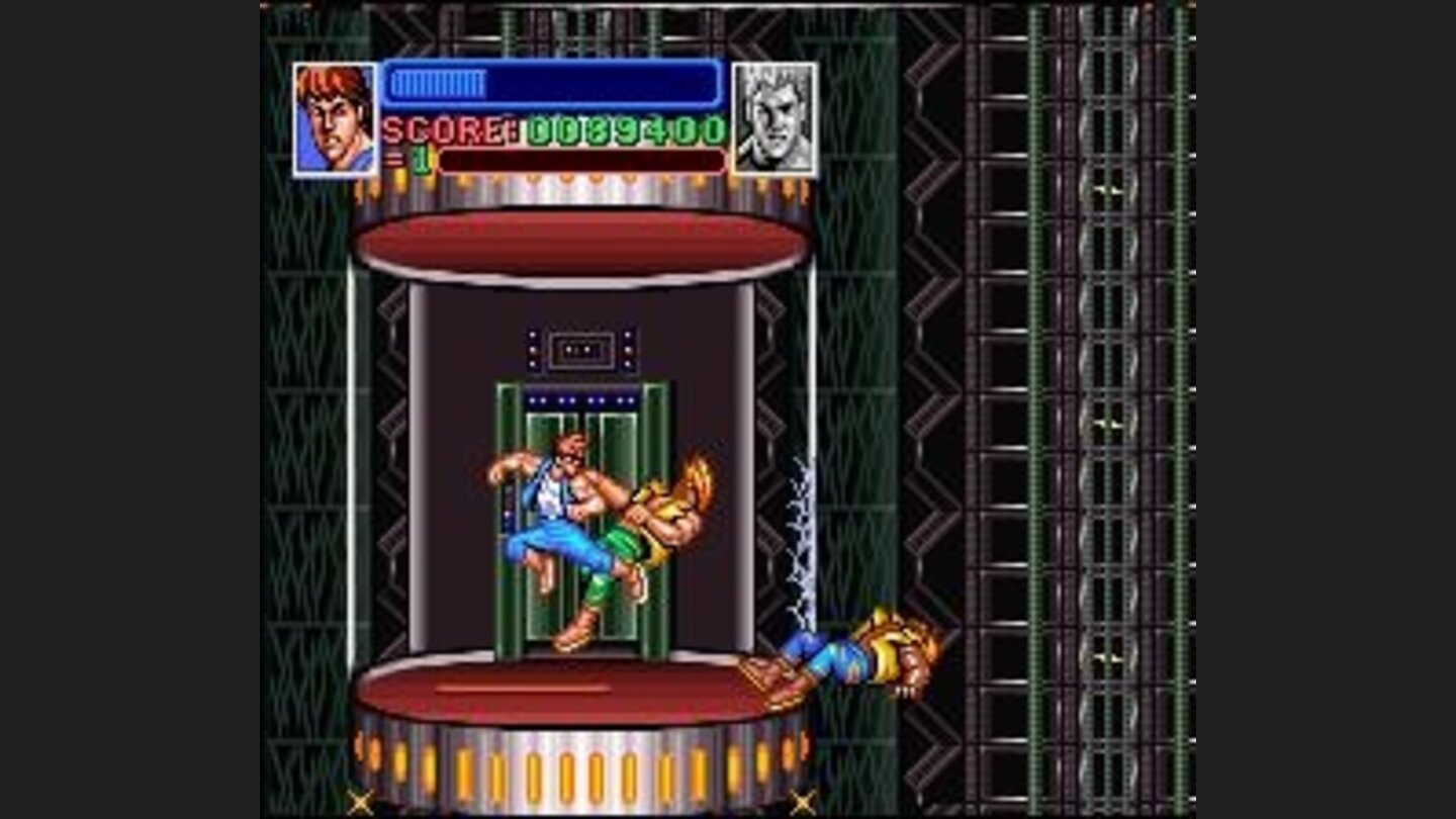 Going up the elevator, these guys jump from the one next to you and try to kill you!