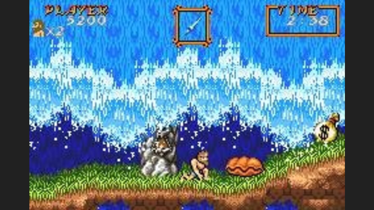 Here you can see an obvious example of a tsunami and its voracious power in the videogames...