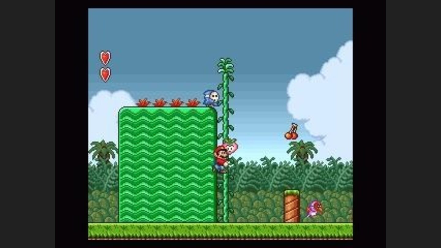 Weirdo landscape. As this game wasnt intended to be a Mario game, its excusable.