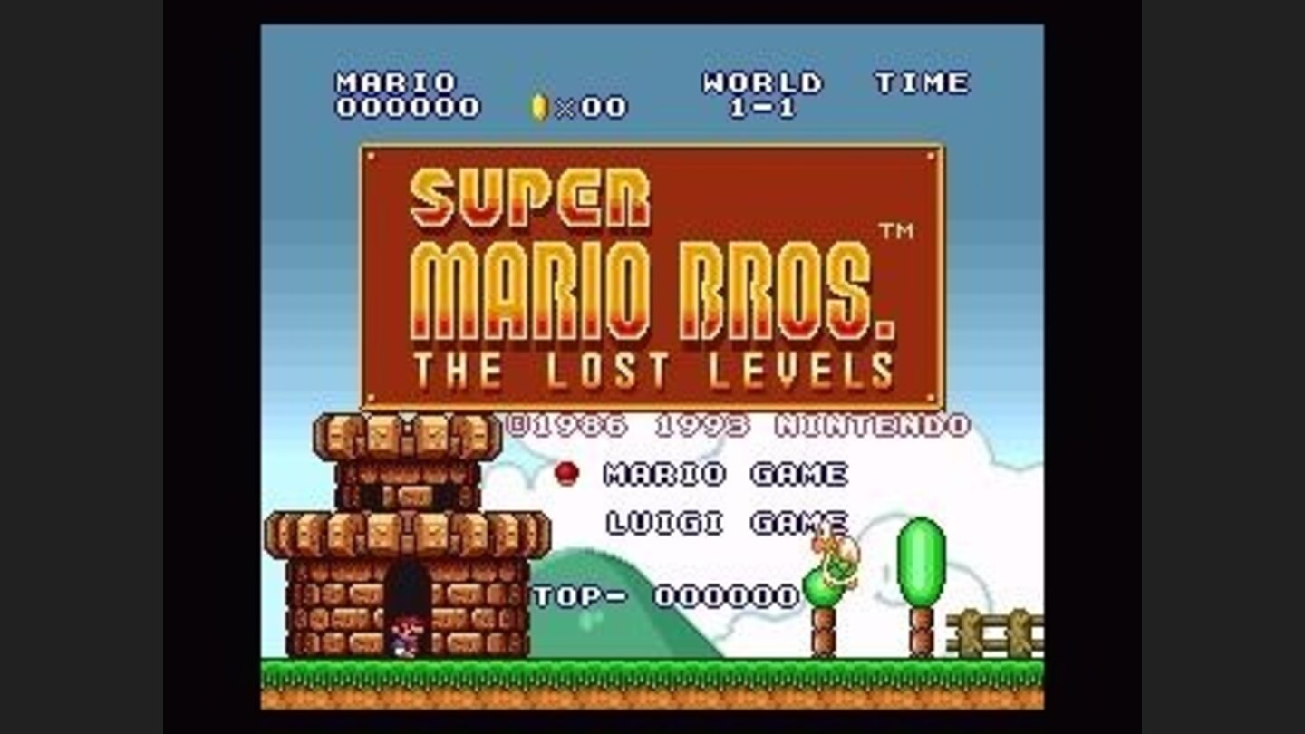 Finally, the Lost Levels game. Its like Mario 1, but MUCH harder.