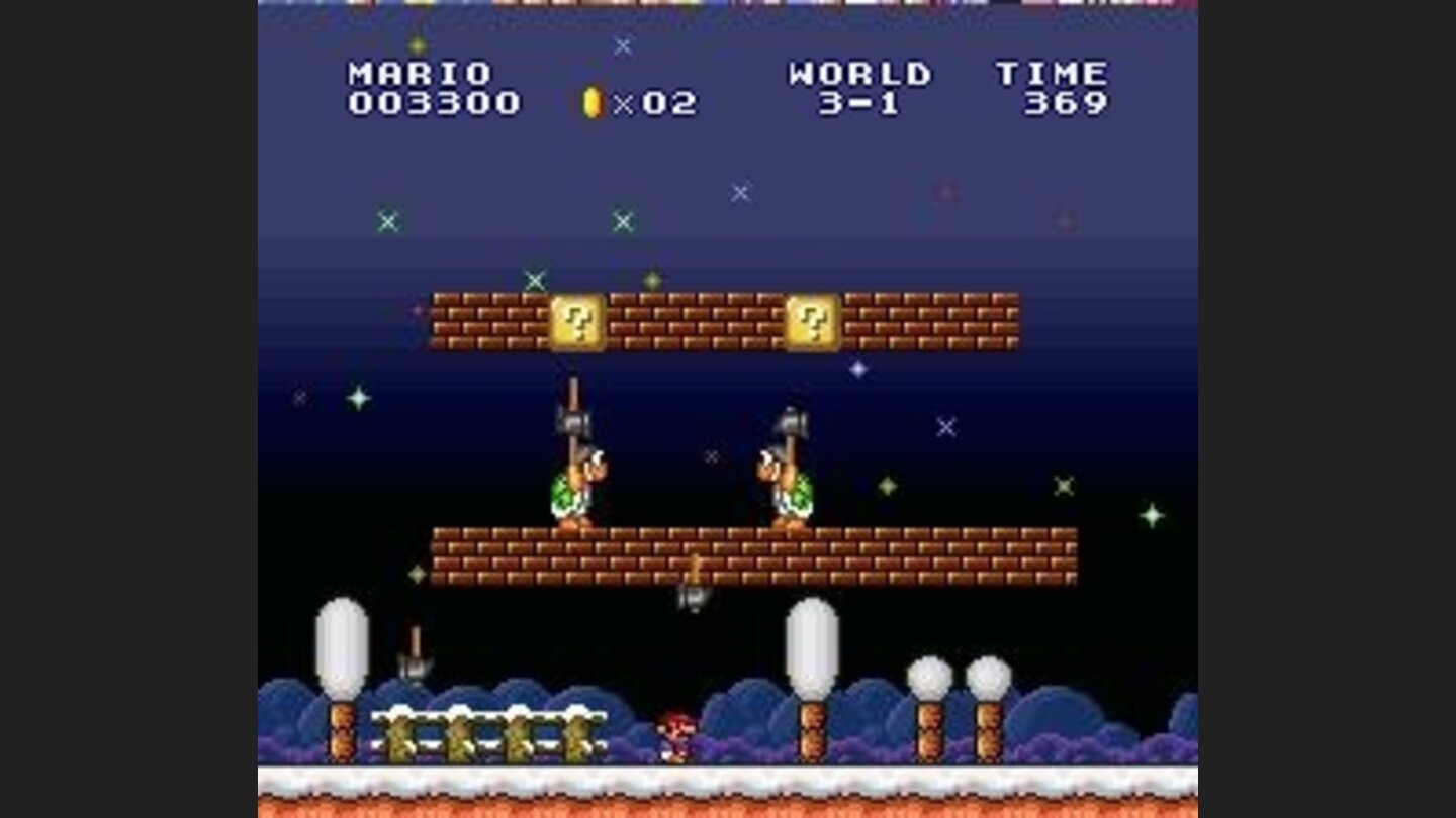 Mario is temporarily protected of the Hammer Bros. and its work tools.