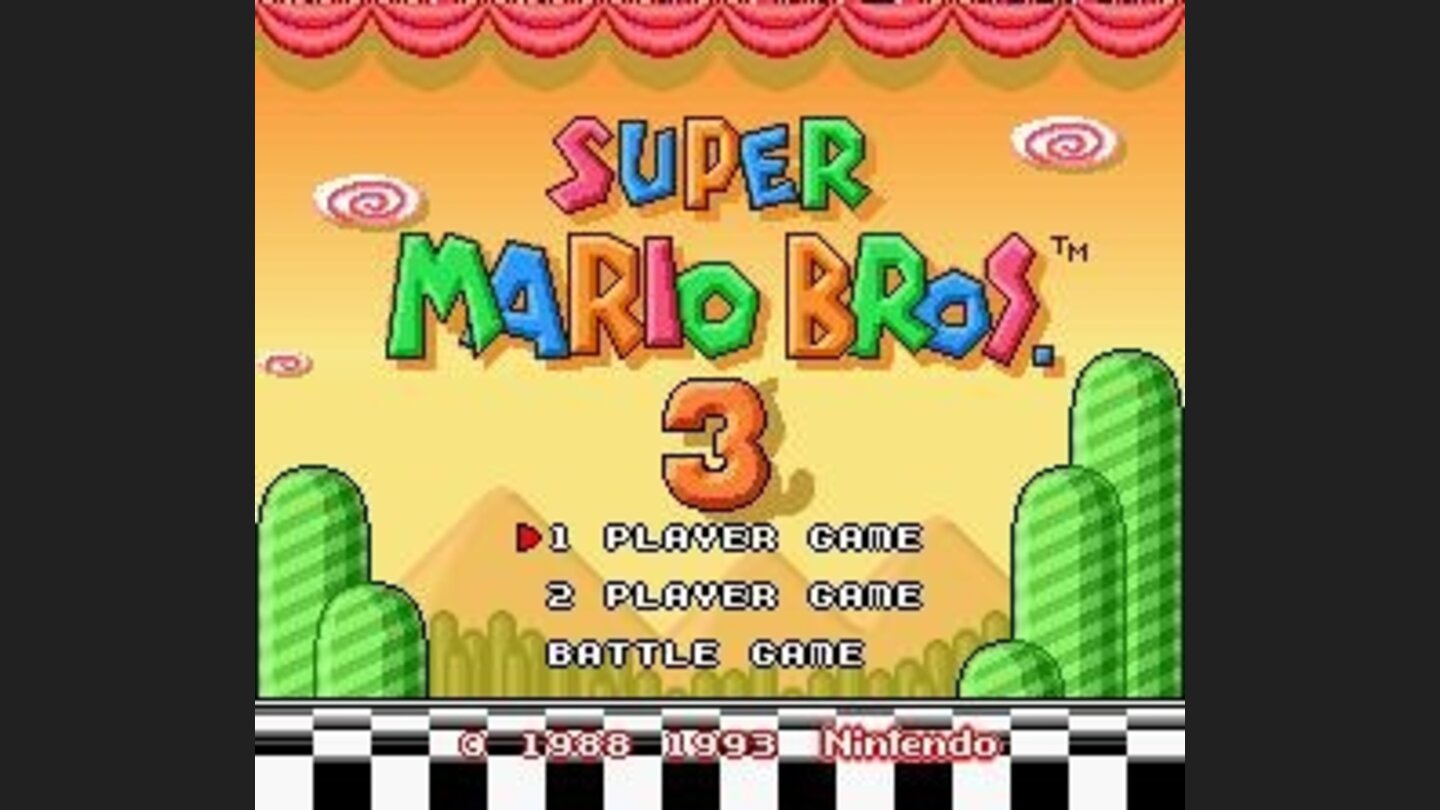 Super Mario Bros. 3 title screen.