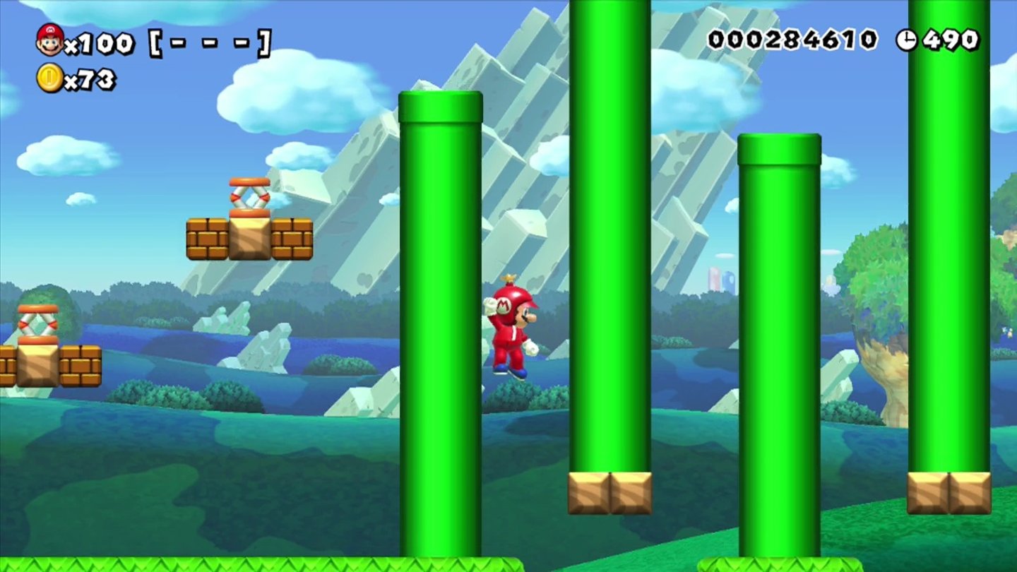 Super Mario MakerOnline gibt es jede Menge selbstgebaute Level, unter anderem einen Flappy-Bird-Klon mit Flughelm-Mario.