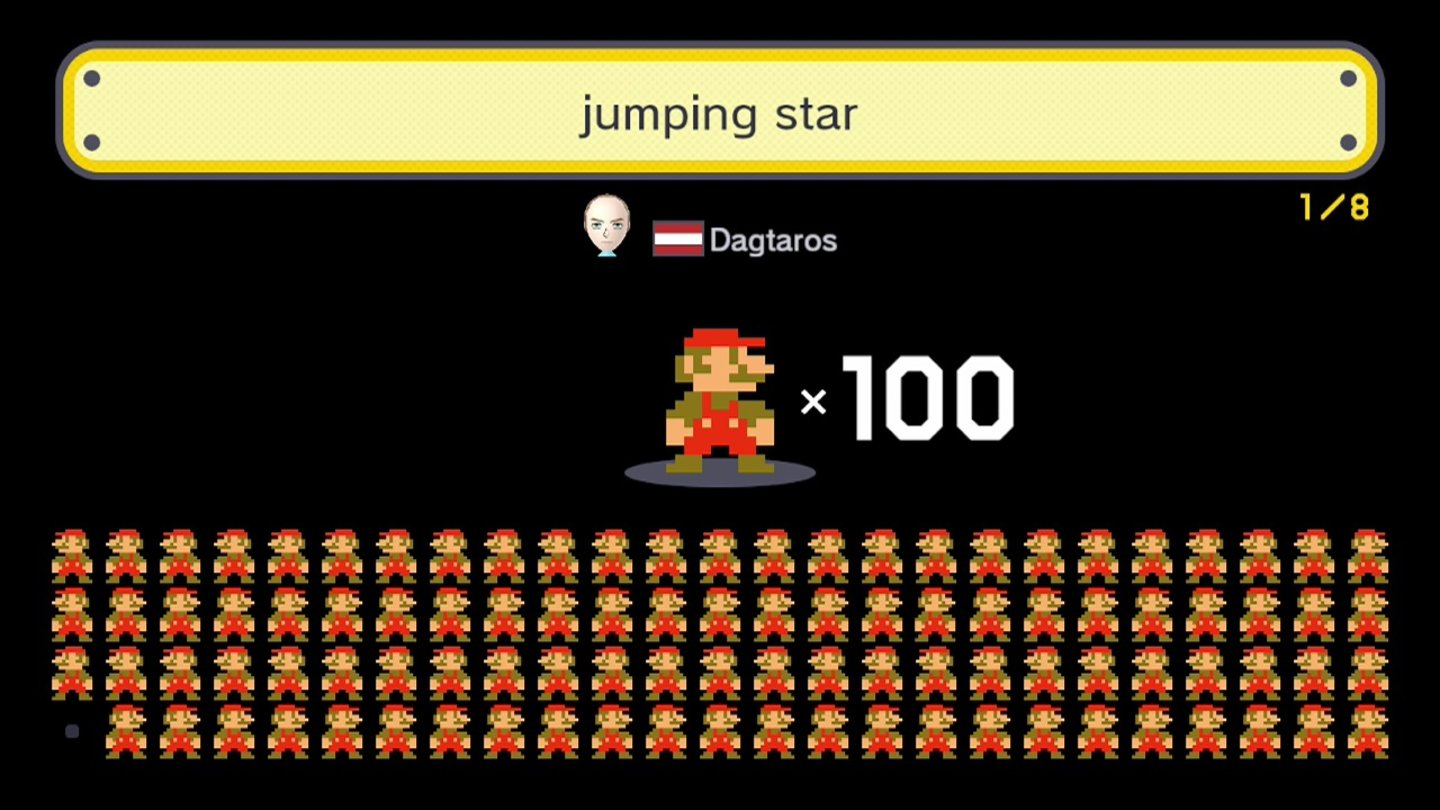Super Mario MakerIn der 100-Mario-Herausforderung bestreiten wir mit 100 Leben acht zufällig ausgewählte, nutzergenerierte Level.