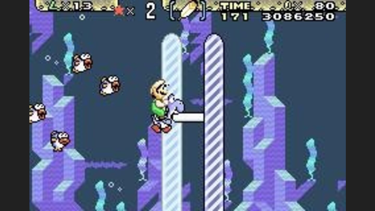 Luigi reaches the 1st position in a marathon where, apparently, only fishes participate...