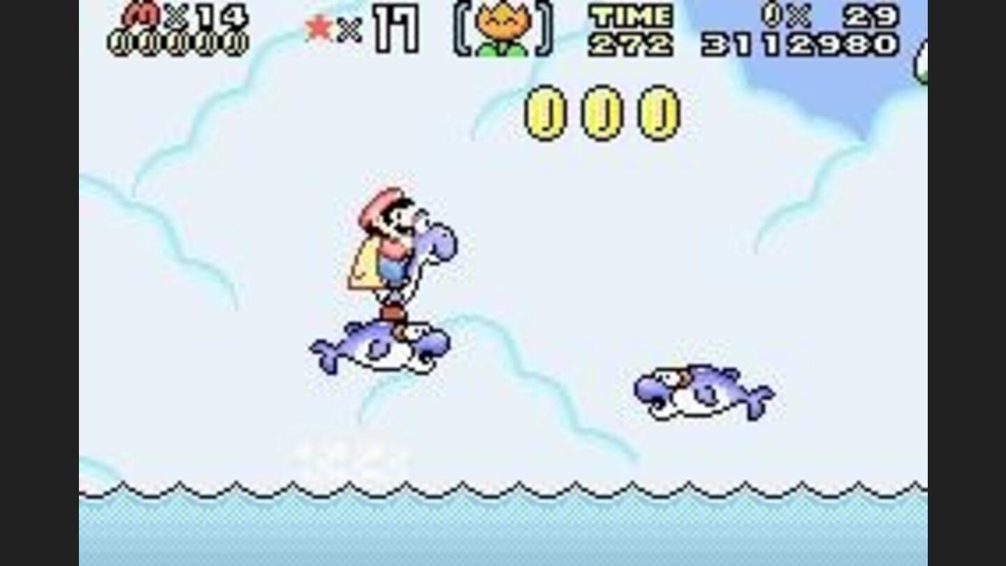 Like 14 years ago, these friendly dolphins help Mario to cross the dangerous sea.