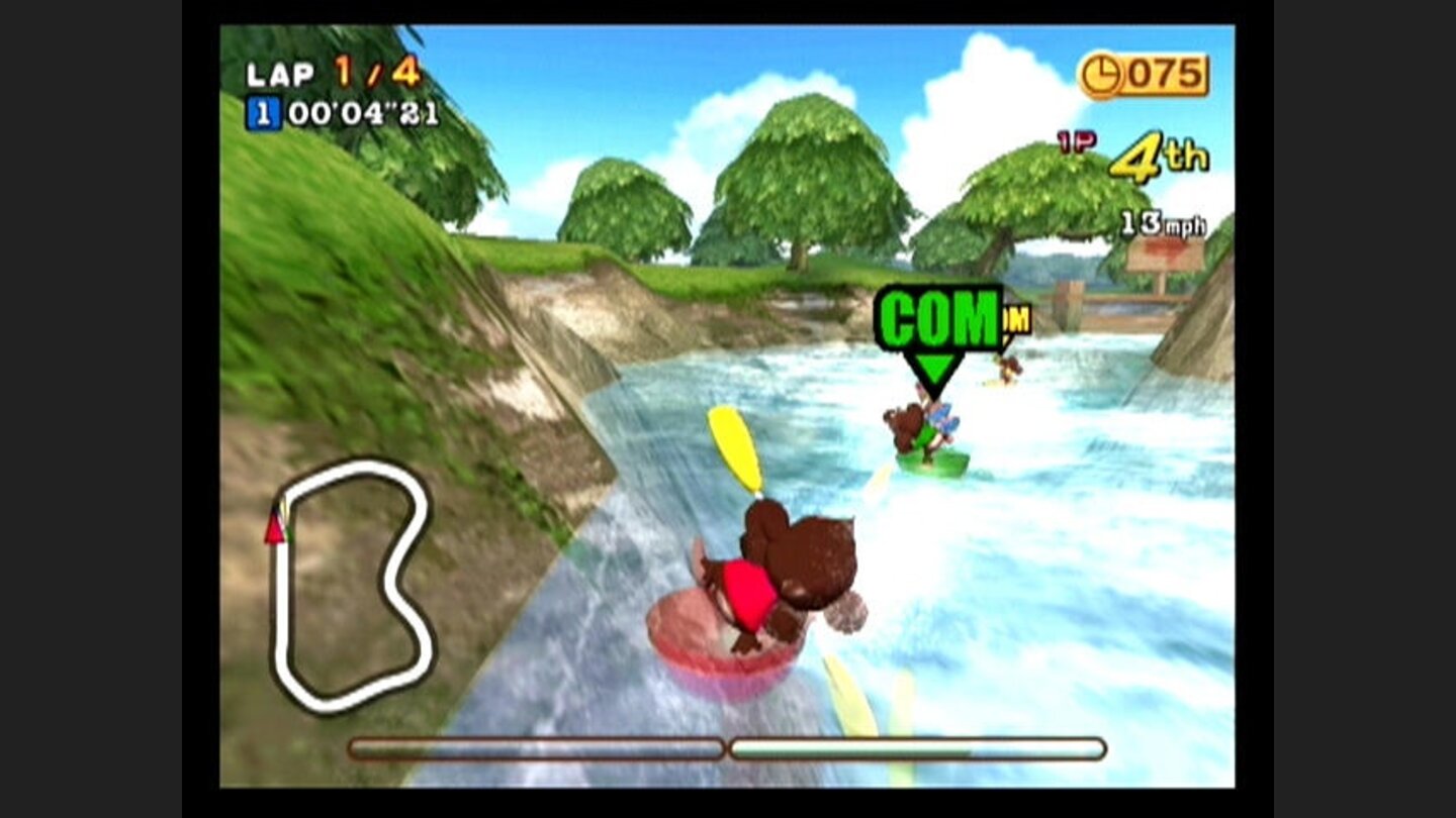 A monkey race on the river