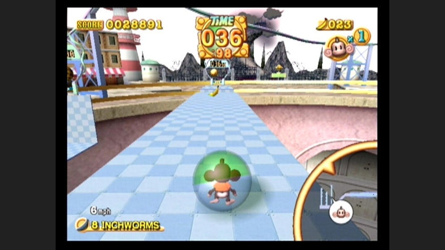 Collect bananas and reach the goal in the main game