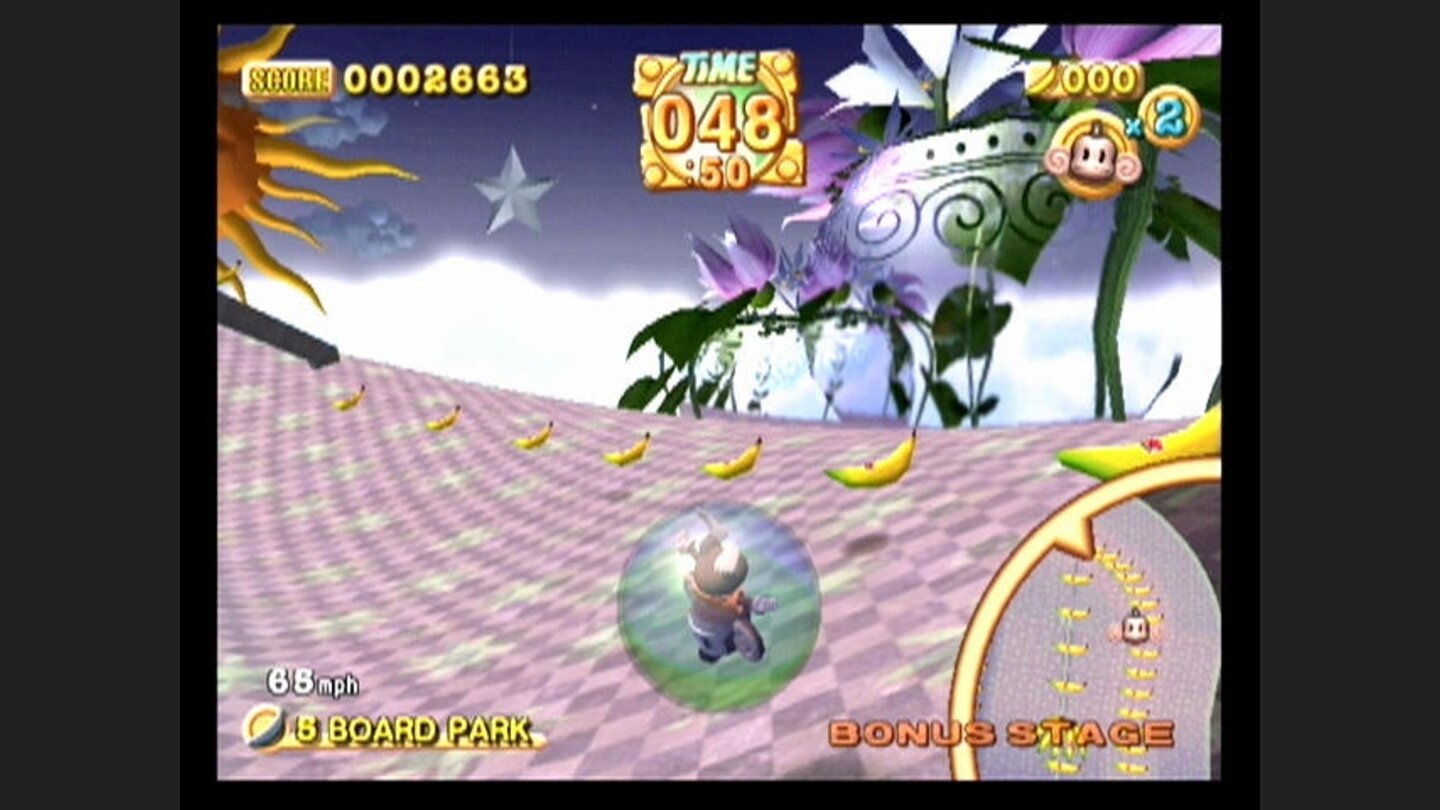 Collect bananas on the bonus stage