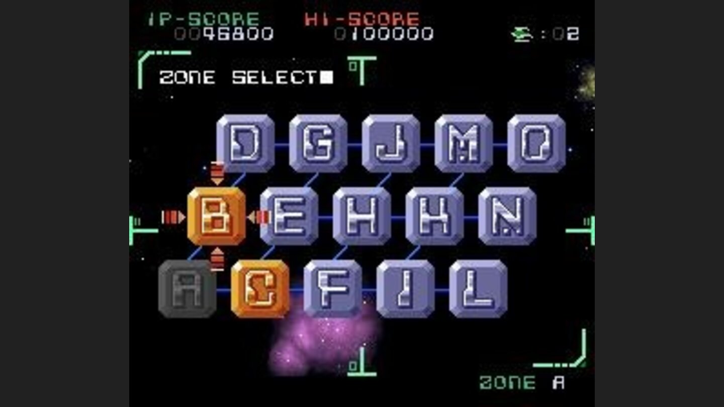 Stage select at the end of a level