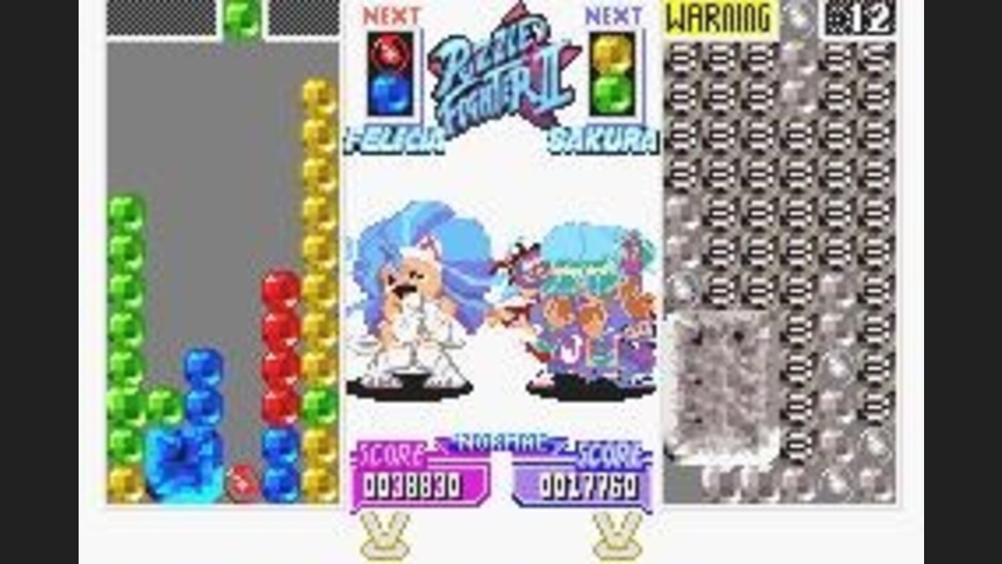 Super moves, executed by clearing obscene amounts of gems, display an animation and fill the oponents area with tons of gems.