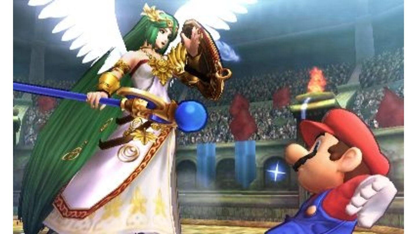 Super Smash Bros. - Screenshots der 3DS-VersionAuf dem 3DS wirkt die Grafik grober, die Spielmechaniken sind jedoch identisch zur Wii-U-Fassung.