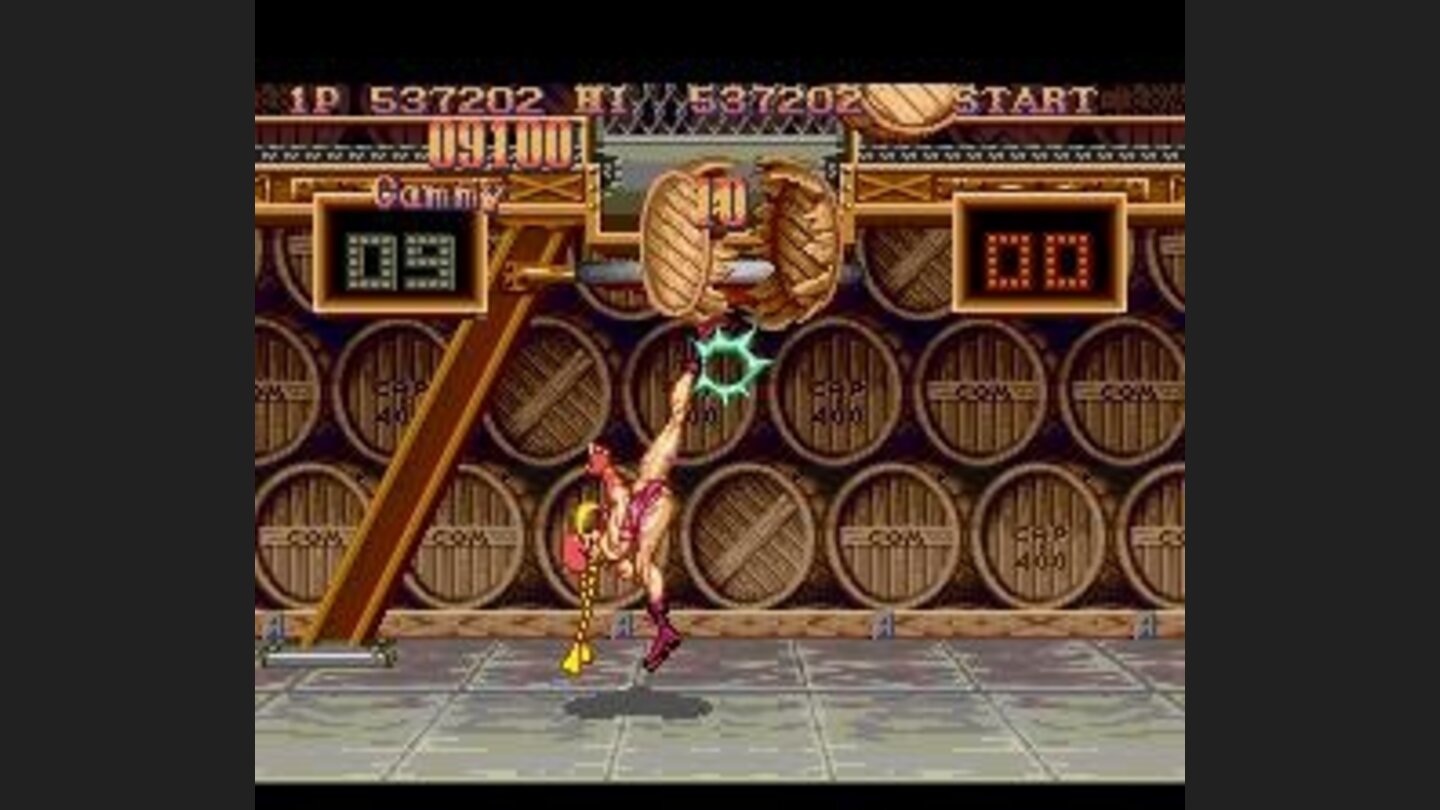 Bonus Stage 3: 20 barrels will fall into you and to avoid bad consequences, smash all of them!