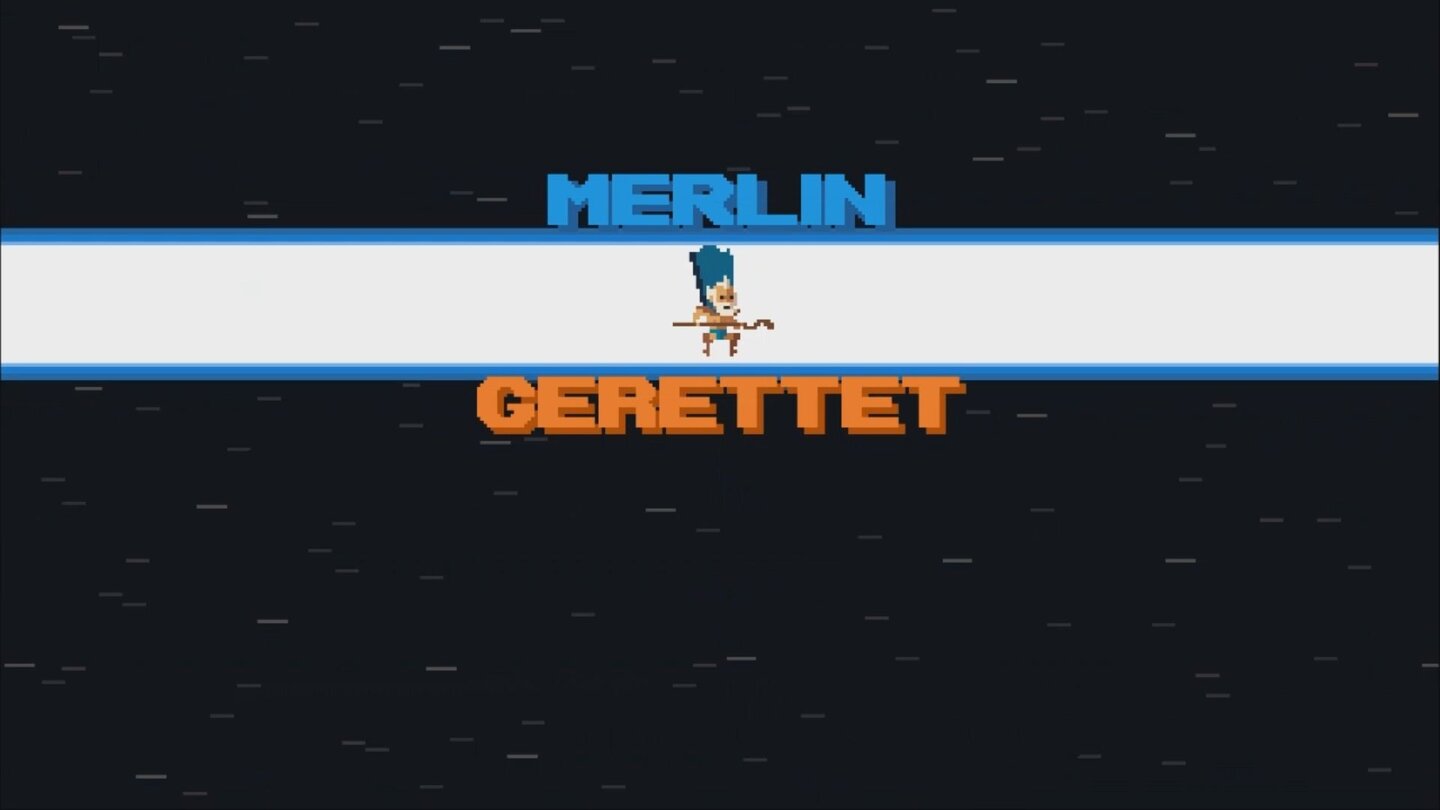 Super Time Force UltraUnd schon schließt sich Merlin höchstpersönlich unserer Sache an, nachdem wir König Arthus bei der Landung leider mit unserem Schiff zerquetscht haben.