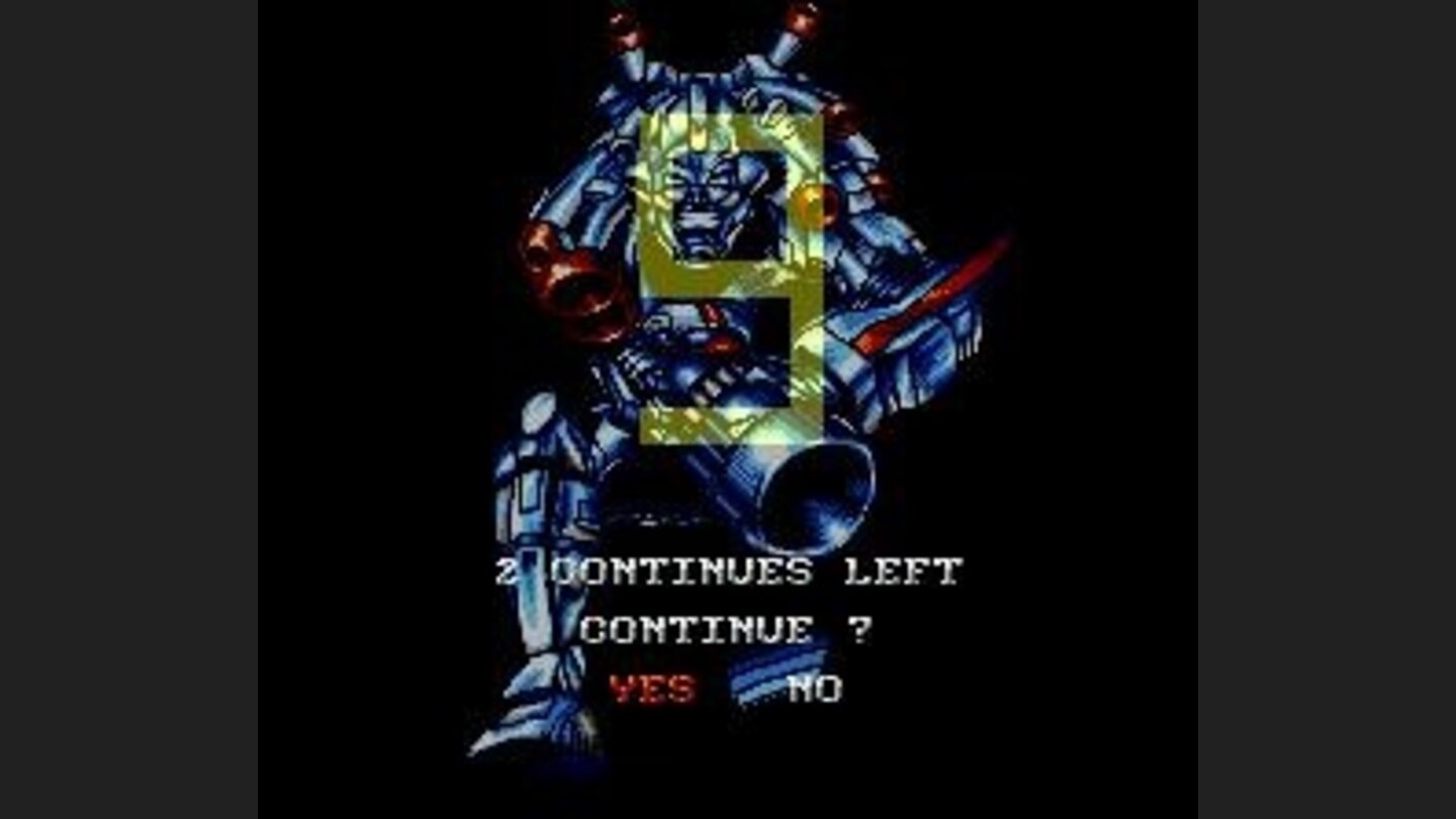 Continue screen. This time, the enemies had surpassed Turricans powers...