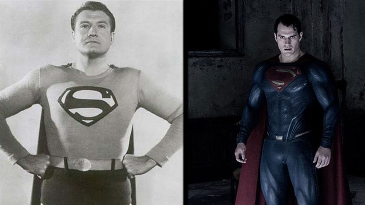 Superman
George Reeves in Superman and the Mole Men (1951) und Henry Cavill in Batman v Superman: Dawn of Justice (2016).
©Warner / Warner