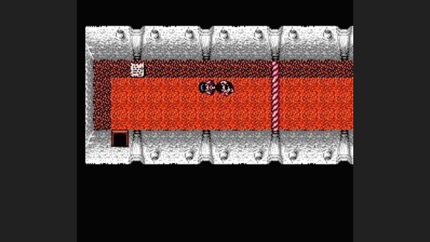 The rope blocks the corridor. What to do?