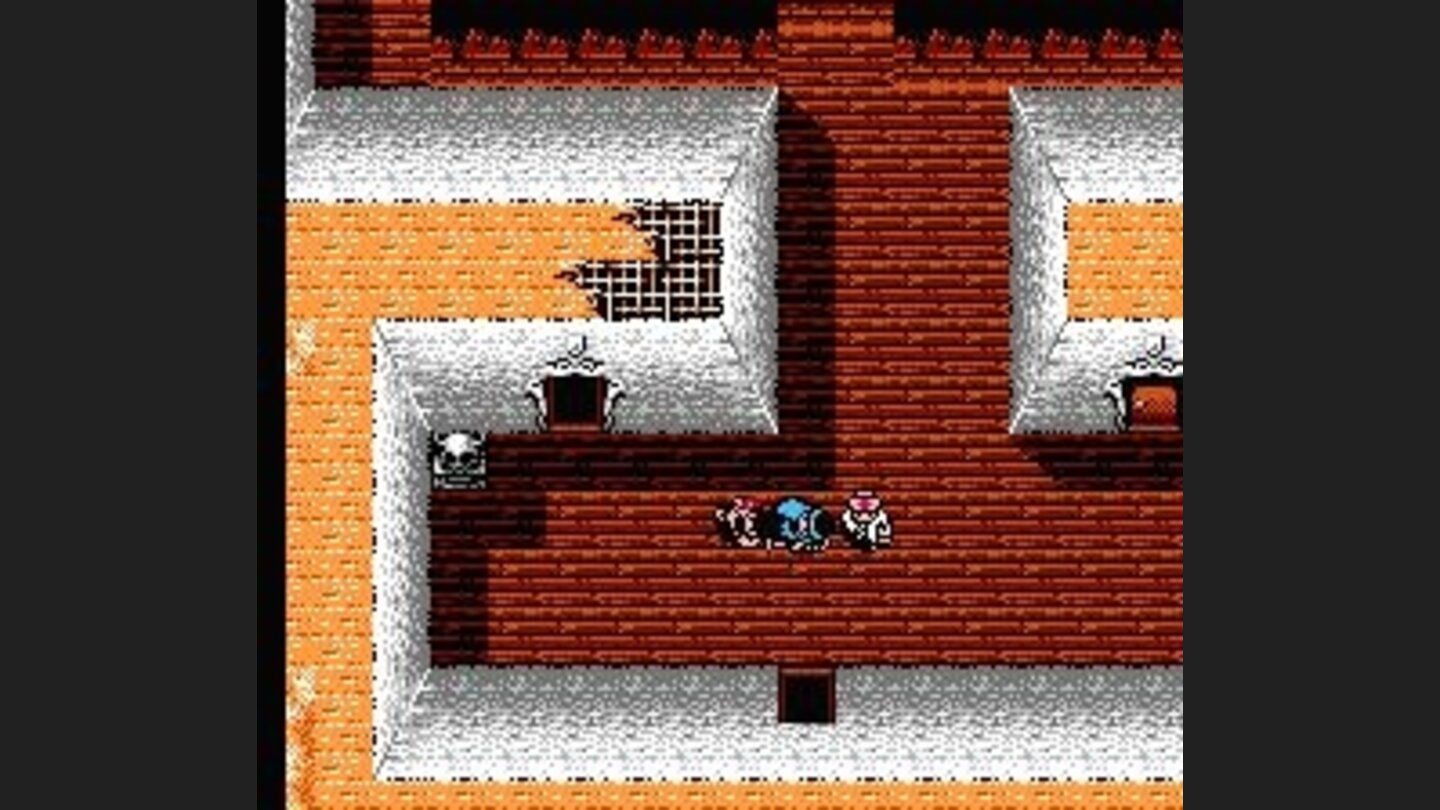 The adventurers in a big hall