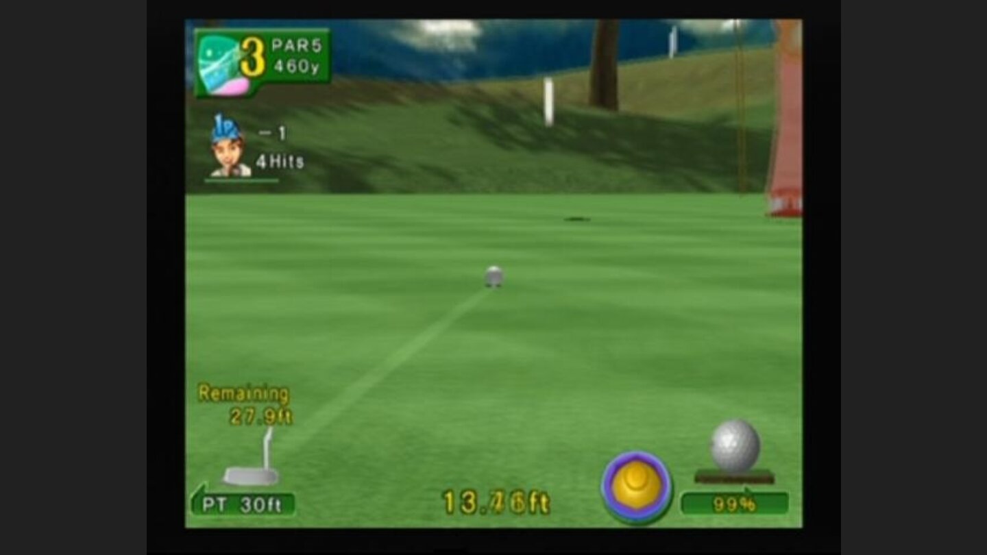 Going straight for the hole... whatll it be, whatll it be?