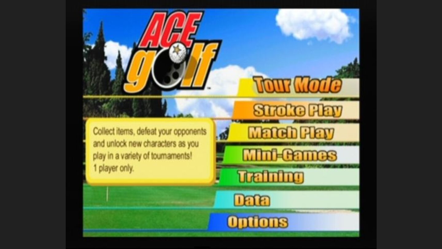 Main menu screen