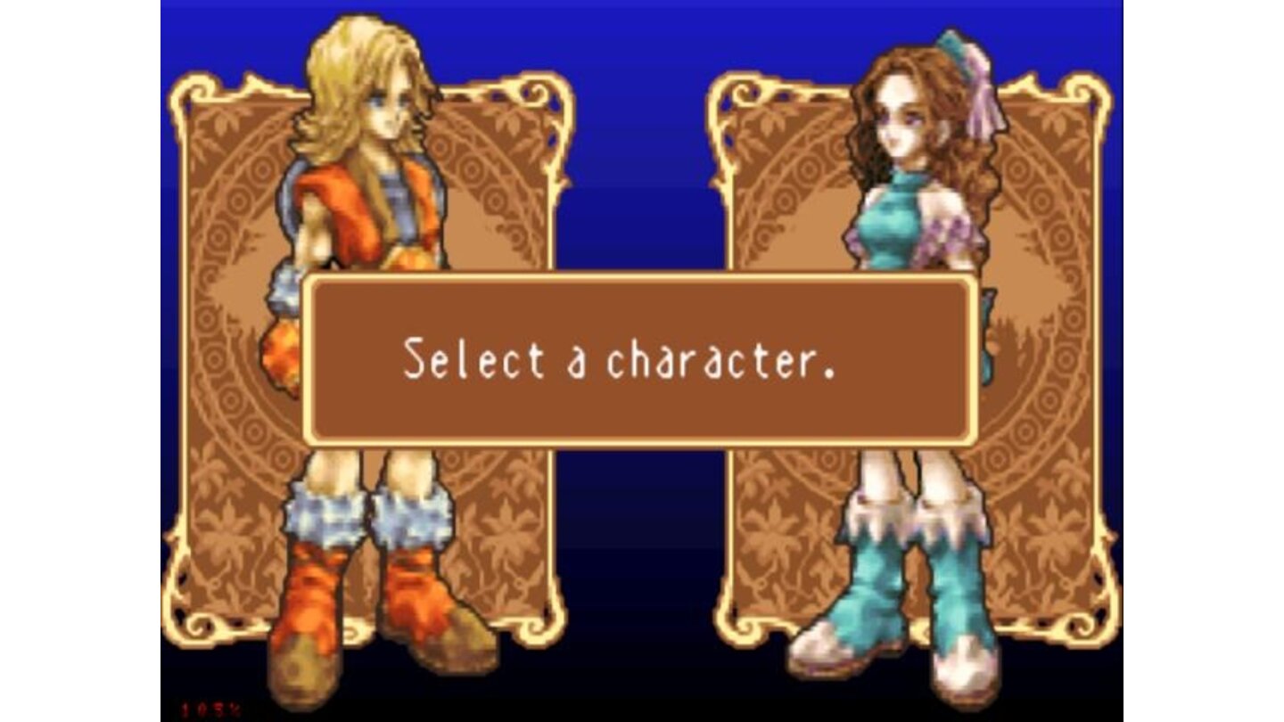 Two characters to choose from... each with a bit different story
