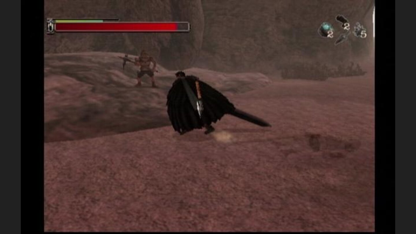 When Guts goes berserk, he sees red.