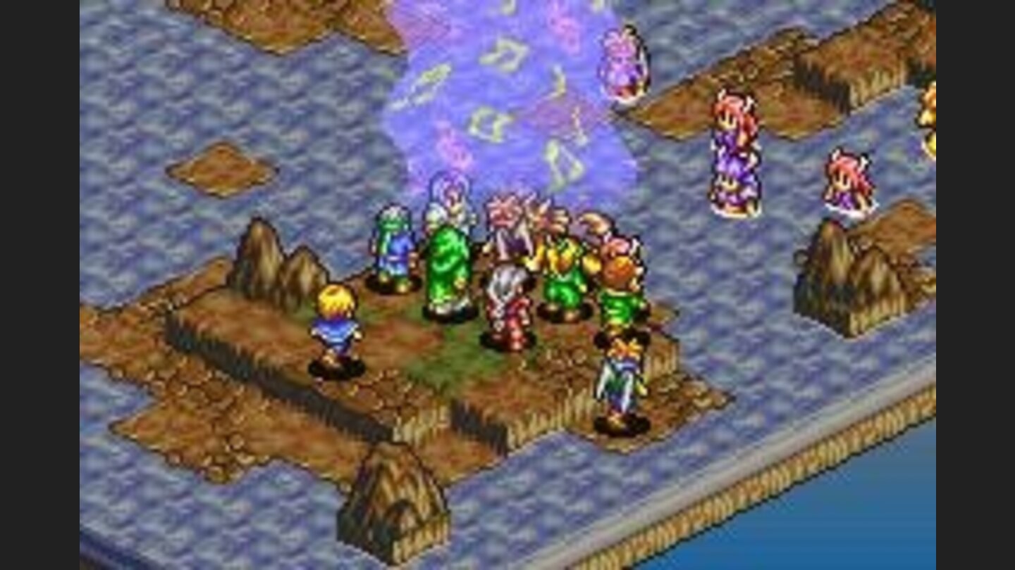 The leader of the mermaids trying to cast a sleep spell on six of my party members