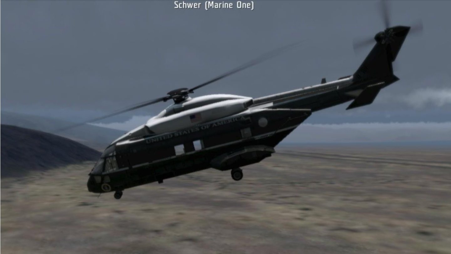 Take On HelicoptersFür jedes der drei Hubschraubermodelle gibt’s zahlreiche Sonderlackierungen, zum Beispiel die der Marine One des Präsidenten der USA.