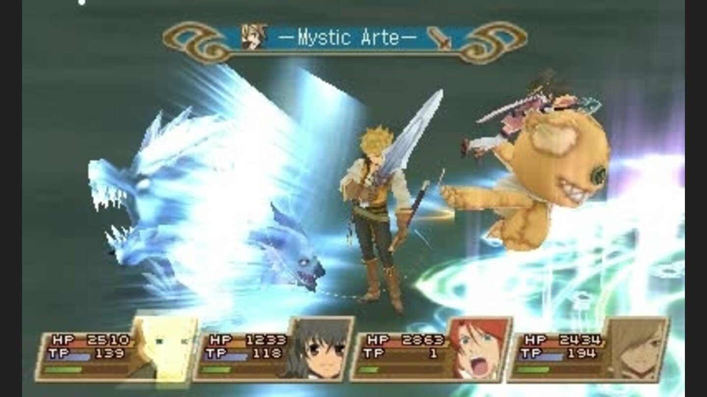 Tales of the AbyssDie Kämpfe sind teilweise extrem hektisch. Oftamls fällt es schwer, die Übersicht zu bewahren.