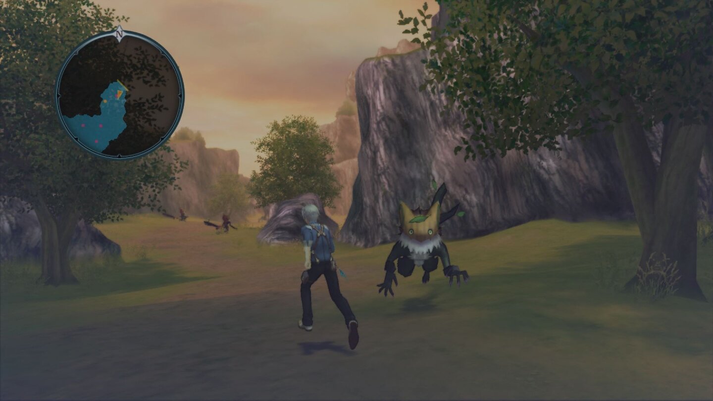 Tales of Xillia 2Die Canyons, in denen wir grinden und Aufträge erfüllen können, sind zwar voller Monster, Details und hübsche Texturen sucht man aber vergebens.