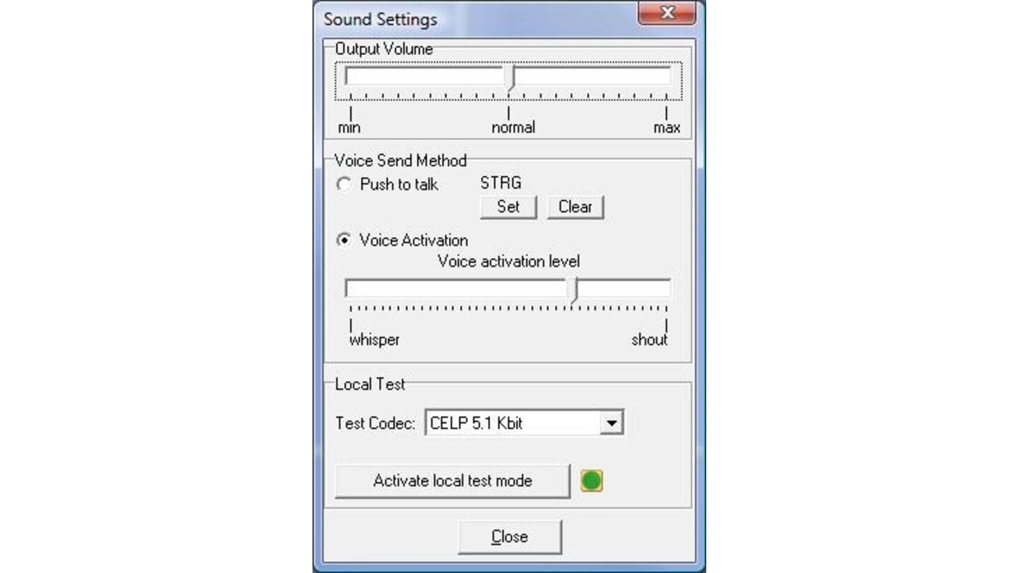 Sound Input-/Output-Optionen